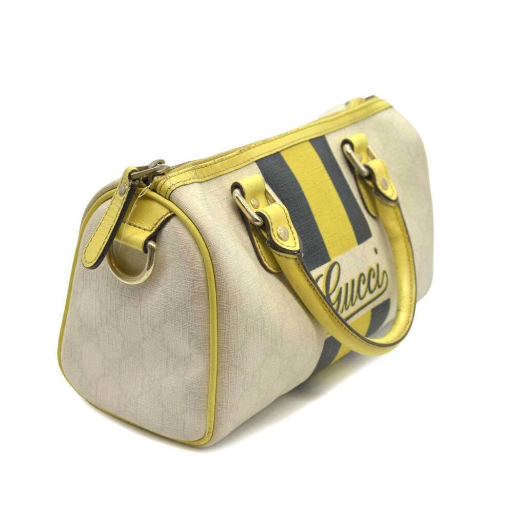 Gucci  GG Plus Monogram Web Stripe Small Joy Boston Yellow - Picture 10 of 15
